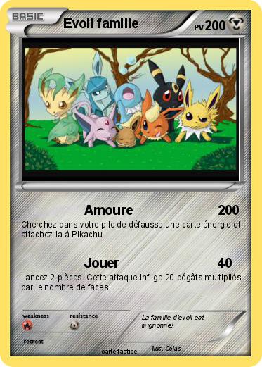 Pokemon Evoli famille