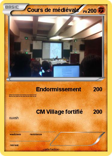 Pokemon Cours de médiévale