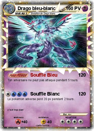 Pokemon Drago bleu-blanc