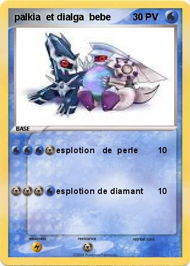 Pokemon palkia  et dialga  bebe