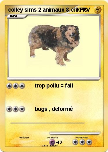 Pokemon colley sims 2 animaux & cie PC