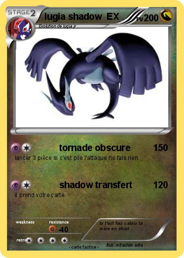 Pokemon lugia shadow  EX