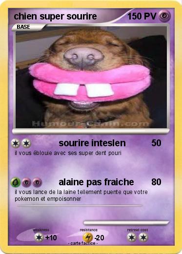 Pokemon chien super sourire