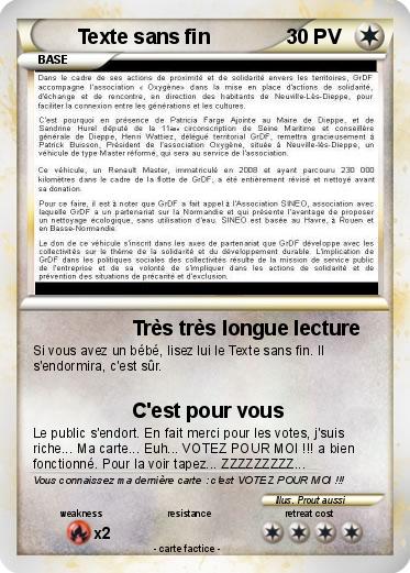 Pokemon Texte sans fin