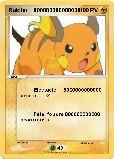 Pokemon Raichu    900000000000000