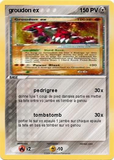 Pokemon groudon ex