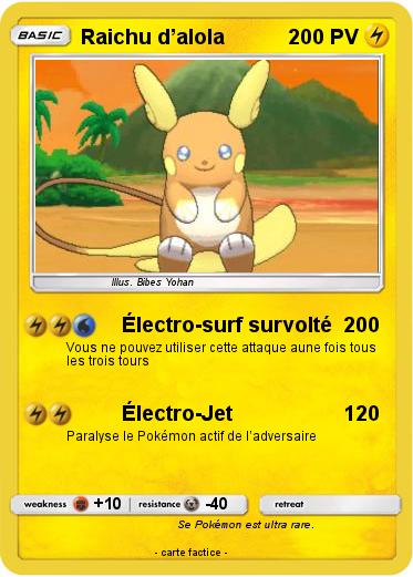 Pokemon Raichu d’alola
