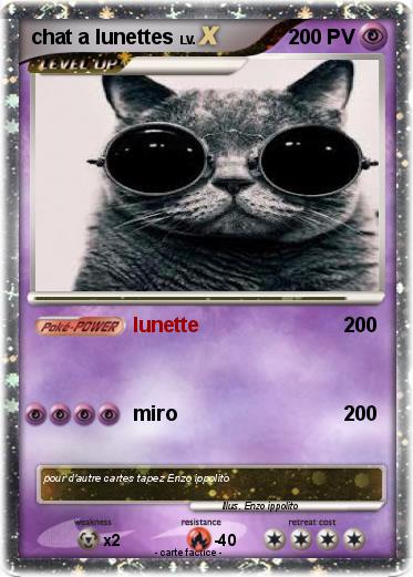 Pokemon chat a lunettes
