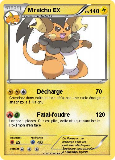 Pokemon M raichu EX