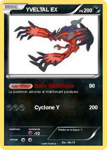 Pokemon YVELTAL EX