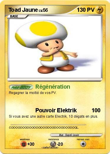 Pokemon Toad Jaune