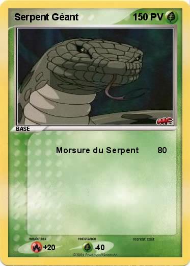 Pokemon Serpent Géant