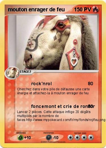 Pokemon mouton enrager de feu