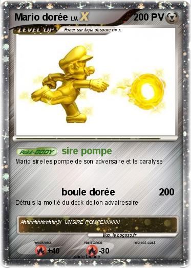 Pokemon Mario dorée