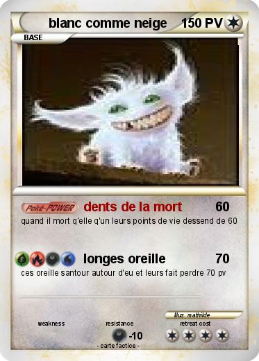 Pokemon blanc comme neige