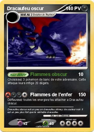 Pokemon Dracaufeu oscur