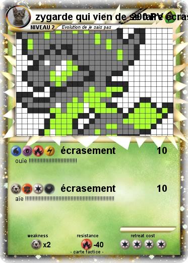 Pokemon zygarde qui vien de se faire écraser