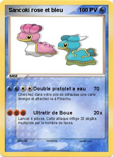 Pokemon Sancoki rose et bleu