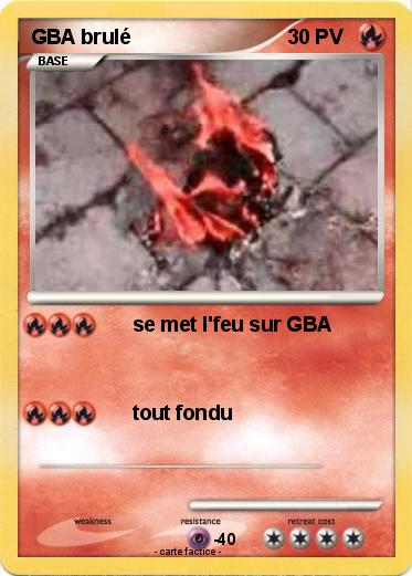 Pokemon GBA brulé