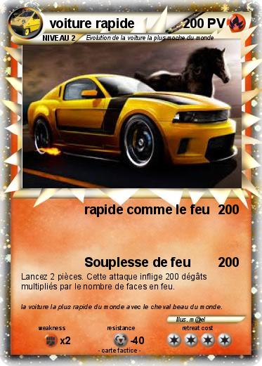 Pokemon voiture rapide