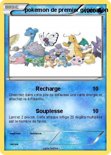 Pokemon pokemon de premier génération