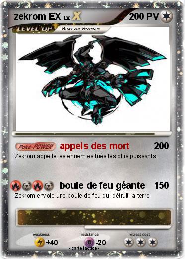 Pokemon zekrom EX