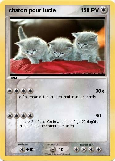 Pokemon chaton pour lucie