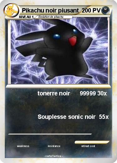 Pokemon Pikachu noir piusant