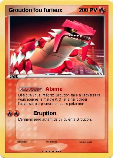 Pokemon Groudon fou furieux