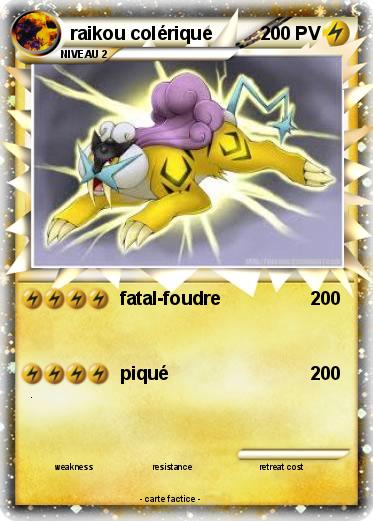 Pokemon raikou colérique