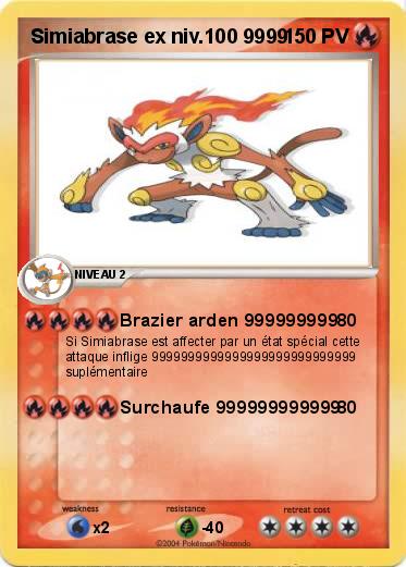 Pokemon Simiabrase ex niv.100 9999