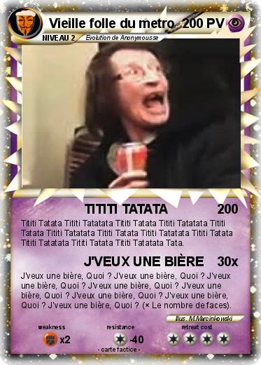 Pokemon Vieille folle du metro