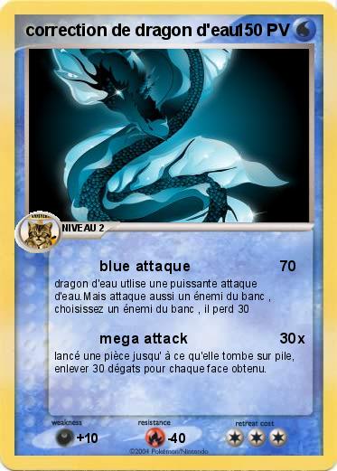 Pokemon correction de dragon d'eau