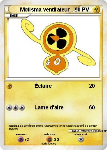 Pokemon Motisma ventilateur