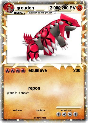 Pokemon groudon             2 000