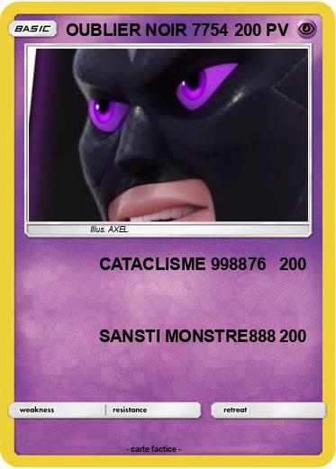 Pokemon OUBLIER NOIR 7754