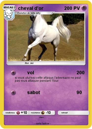 Pokemon cheval d'or