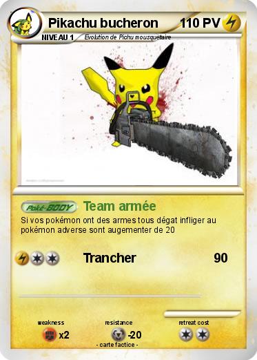 Pokemon Pikachu bucheron