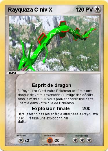 Pokemon Rayquaza C niv X    