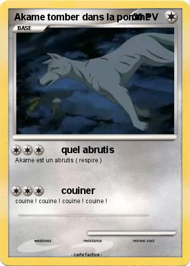 Pokemon Akame tomber dans la pomme