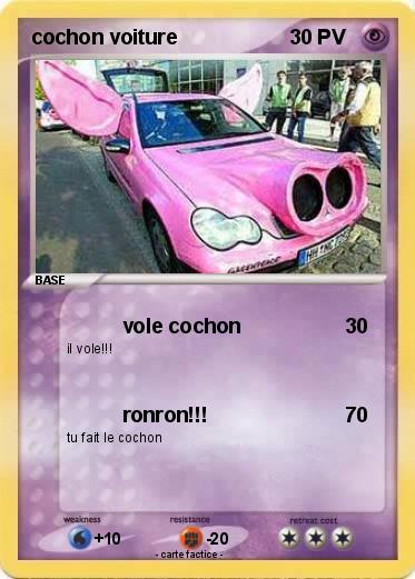Pokemon cochon voiture