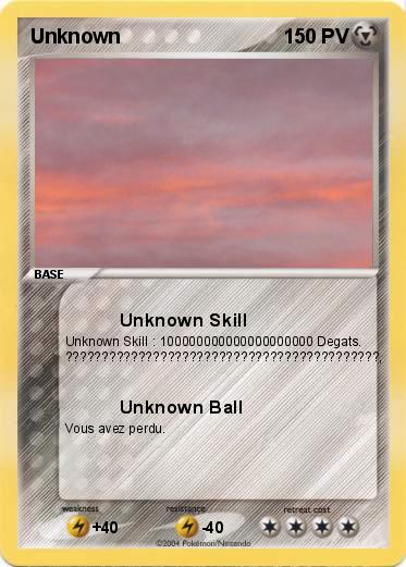 Pokemon Unknown