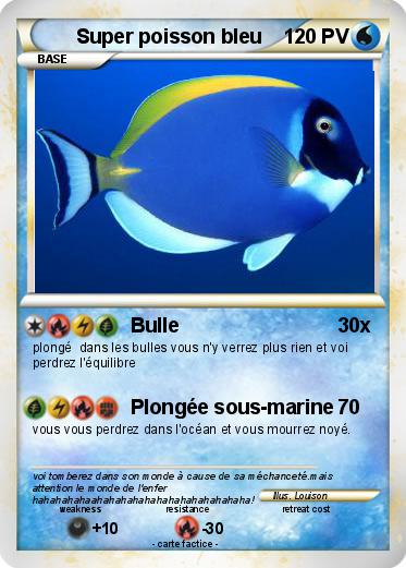 Pokemon Super poisson bleu