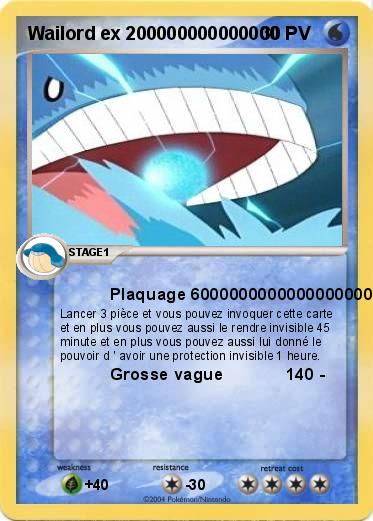 Pokemon Wailord ex 200000000000000