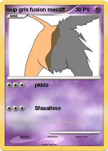 Pokemon loup gris fusion mastiff