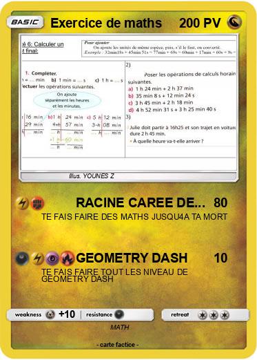 Pokemon Exercice de maths