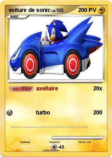 Pokemon voiture de sonic