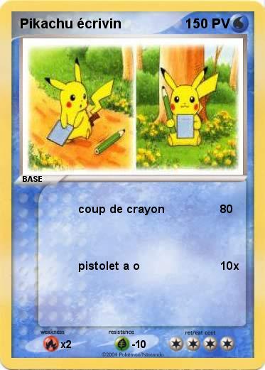 Pokemon Pikachu écrivin