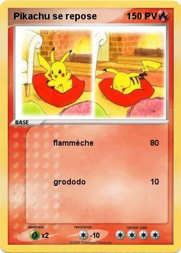 Pokemon Pikachu se repose