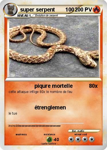 Pokemon super serpent       100
